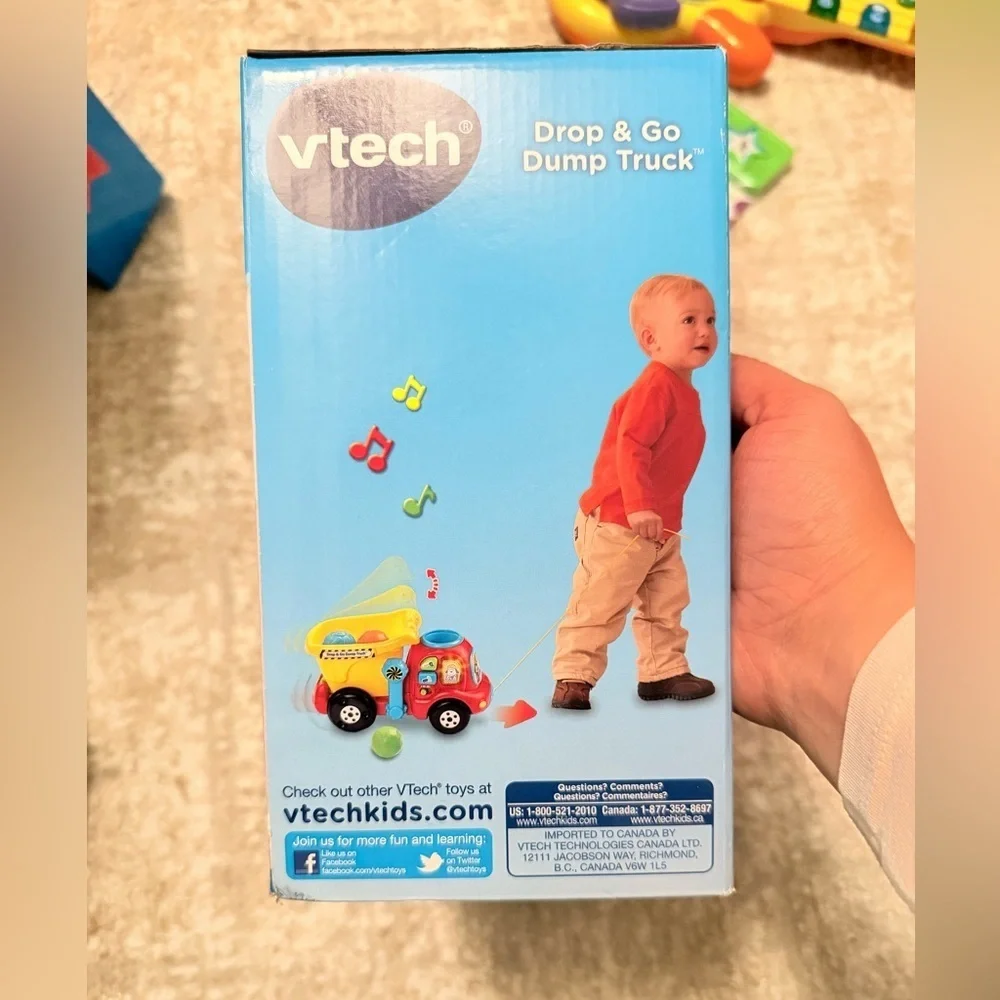 VTech Colorful Drop and Go Dump Truck Toy 6-36 months -NWT